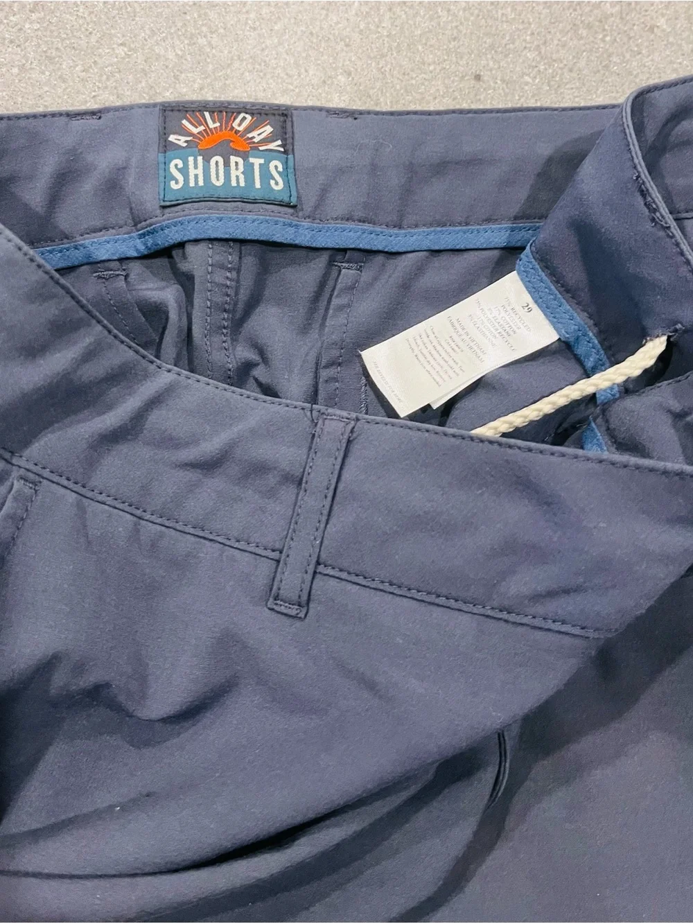 Faherty Navy Flat-Front Performance Shorts